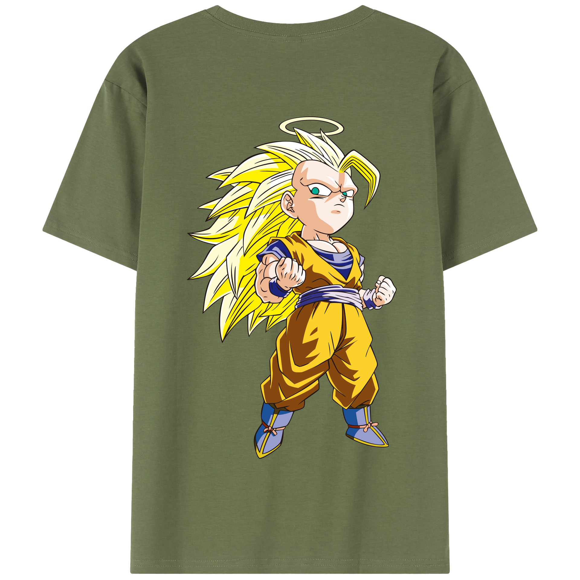 （画像用） ドラゴンボール 孫悟空（そん ごくう）Son Goku カカロット DRAGON BALL Kakarotto 綿100％半袖Tシャツ（背面プリント）